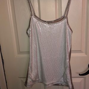 White sequence tank top